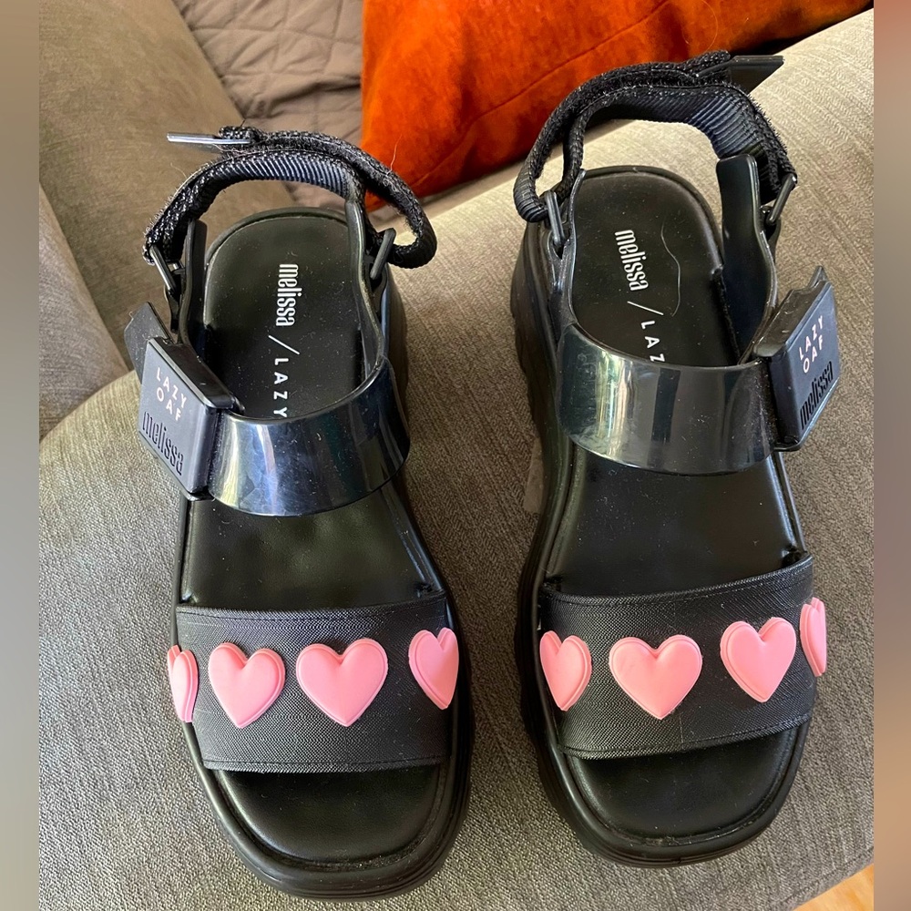 The cutest Lazy Oaf/ Melissa Heart Sandal